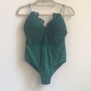 Green Lace Bodysuit
